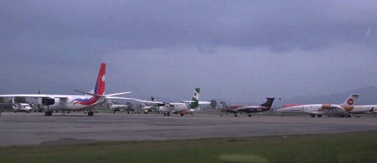 प्रतिकूल मौसमले हावाई उडान प्रभावित