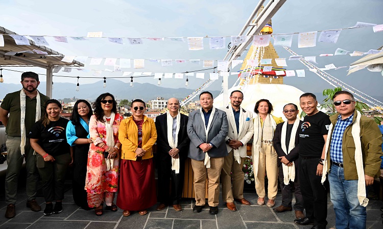 नबिल बैंकद्वारा दिगोपन प्रवर्धनका लागि बौद्धनाथमा वातावरण मैत्री लुङ्गटा जडान