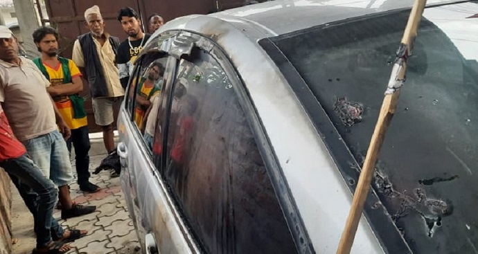 राप्रपाका मेयर पदका उम्मेदवारको गाडीमा आगजनी