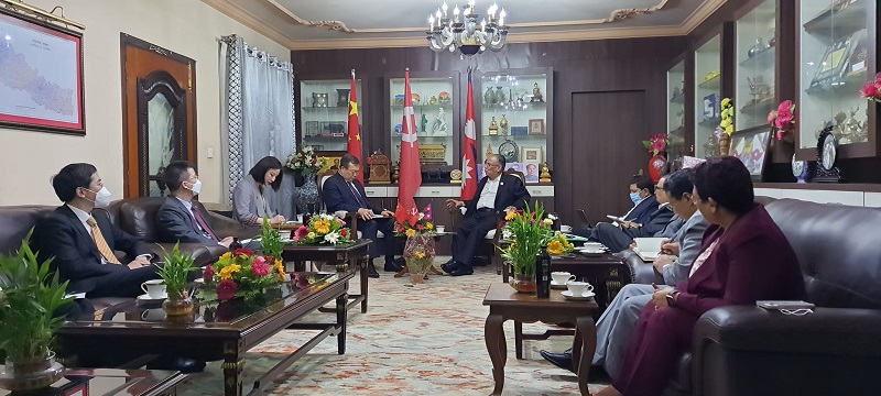 चिनियाँ नेता लिउले प्रचण्डलाई भने : राष्ट्रिय स्वाधिनताको विषयमा सबै पार्टी मिलेको राम्रो