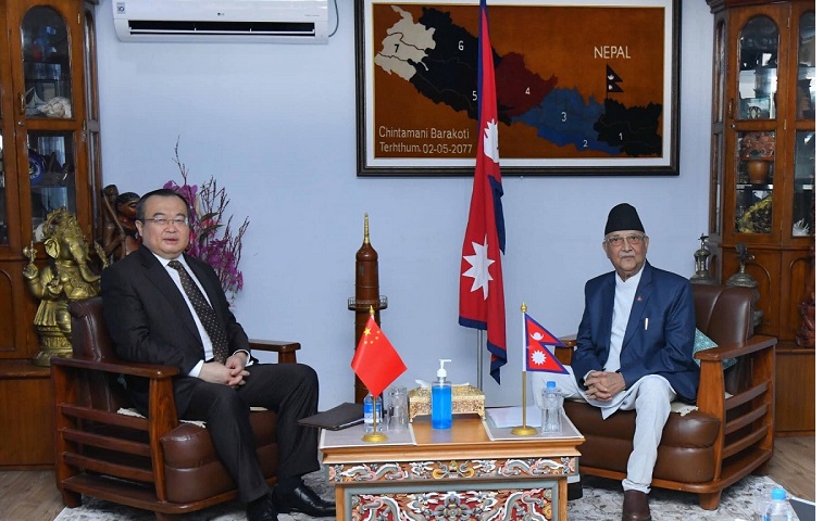 ओलीलाई भेट्न बालकोट पुगे चिनियाँ नेता लिउ