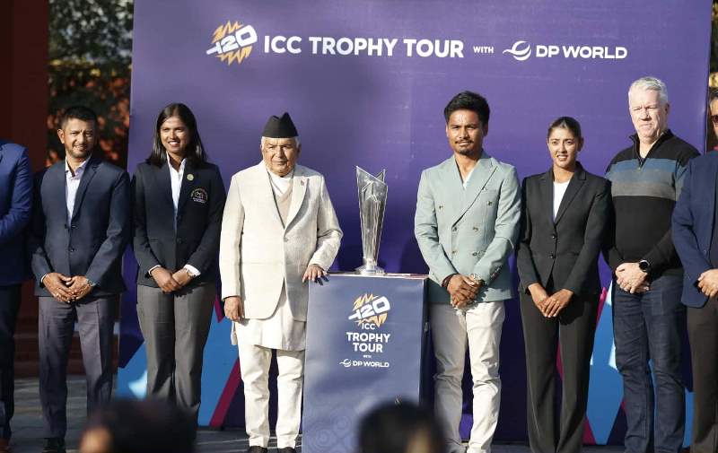 विश्वकप क्रिकेटको ट्रफी नेपालमा